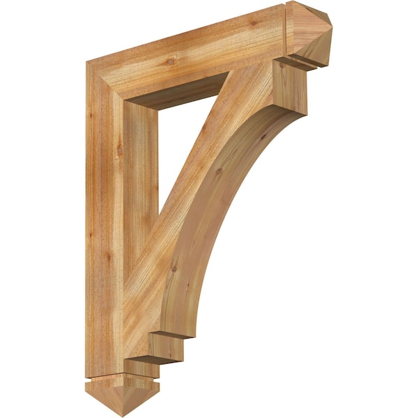 Ekena Millwork Imperial Arts & Crafts Rough Sawn Bracket, Western Red Cedar, 6"W x 34"D x 42"H BKT06X34X42IMP03RWR - main